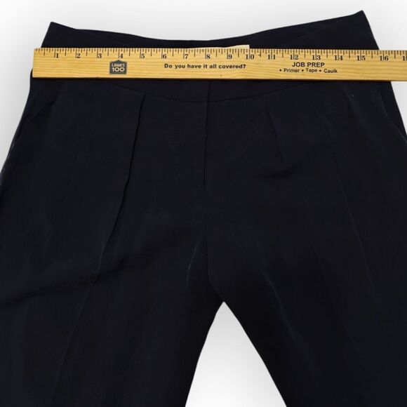 Anthropologie Daughters Of Liberation Cupro Blend Blue Straight Leg Pants Sz 4 - Picture 5 of 11